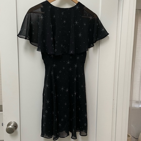 Star Wars Women's Black Imperial Galactic Empire Chiffon Dress Size Small Stars - Picture 2 of 12